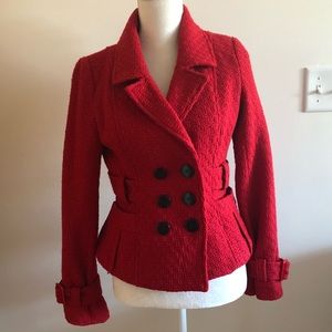 Forever 21 Red Pea Coat
